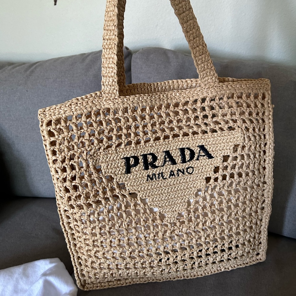 Authentic Prada Crochet Tote Bag